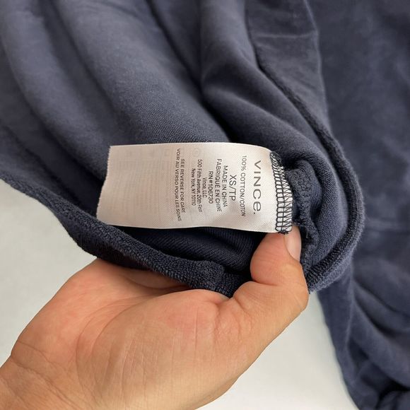 Vince  Women's Wide Sleeve Hoodie Size XS Navy Blue - Picture 7 of 8